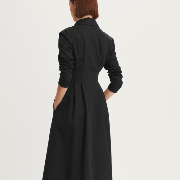 NWT Tory Burch Poplin Wrap Dress - Black - Size 4 - $798 - Picture 3 of 9